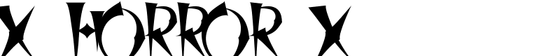 X Horror X Font