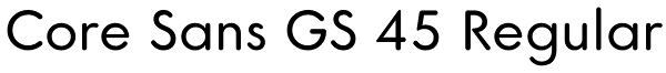 Core Sans GS 45 Regular Font