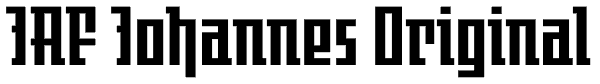 JAF Johannes Original Font