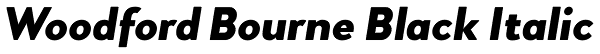 Woodford Bourne Black Italic Font