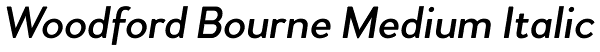 Woodford Bourne Medium Italic Font