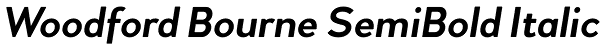 Woodford Bourne SemiBold Italic Font