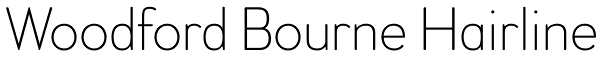 Woodford Bourne Hairline Font
