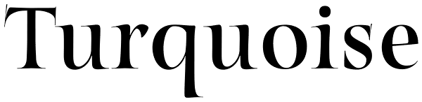 Turquoise Font