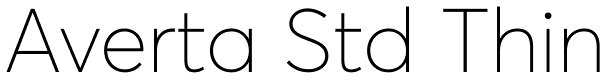 Averta Std Thin Font