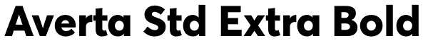 Averta Std Extra Bold Font