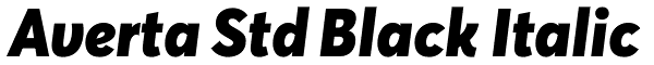 Averta Std Black Italic Font