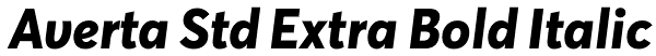Averta Std Extra Bold Italic Font
