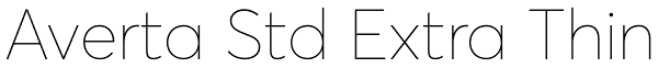 Averta Std Extra Thin Font