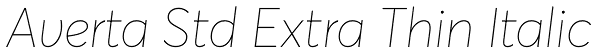 Averta Std Extra Thin Italic Font