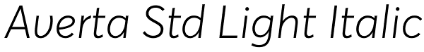 Averta Std Light Italic Font