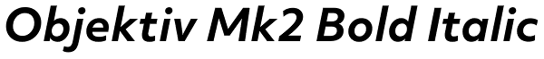 Objektiv Mk2 Bold Italic Font