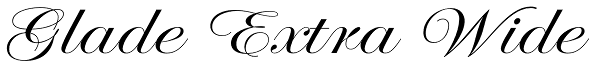 Glade Extra Wide Font