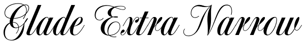 Glade Extra Narrow Font