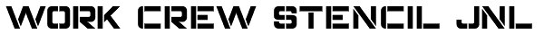 Work Crew Stencil JNL Font