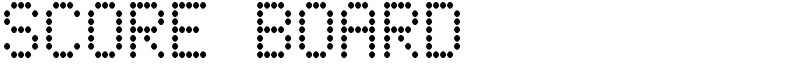 Score Board Font