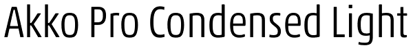 Akko Pro Condensed Light Font