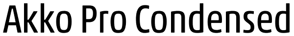 Akko Pro Condensed Font