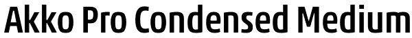 Akko Pro Condensed Medium Font
