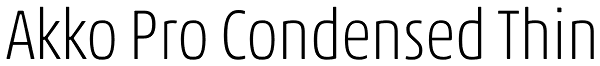 Akko Pro Condensed Thin Font