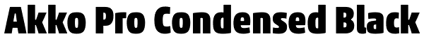 Akko Pro Condensed Black Font