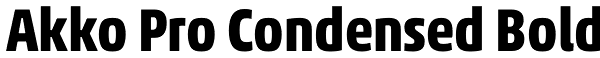 Akko Pro Condensed Bold Font