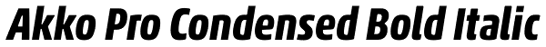 Akko Pro Condensed Bold Italic Font