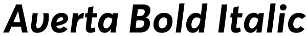 Averta Bold Italic Font