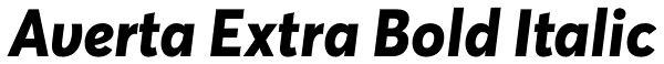 Averta Extra Bold Italic Font