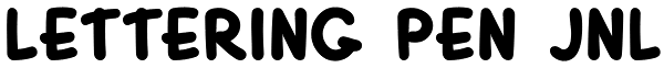 Lettering Pen JNL Font