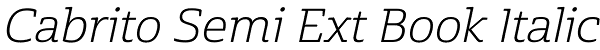 Cabrito Semi Ext Book Italic Font