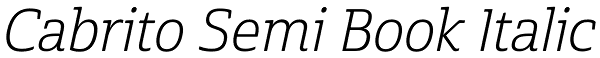 Cabrito Semi Book Italic Font