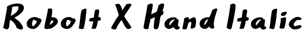 Robolt X Hand Italic Font
