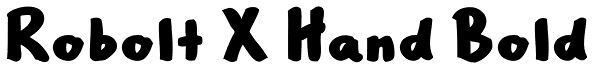 Robolt X Hand Bold Font
