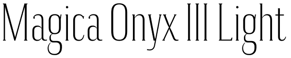 Magica Onyx III Light Font