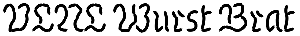 VLNL Wurst Brat Font