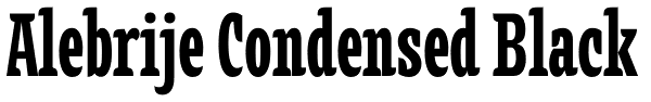 Alebrije Condensed Black Font