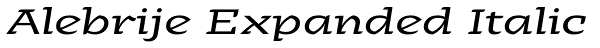 Alebrije Expanded Italic Font