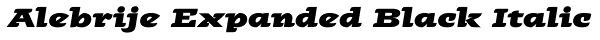 Alebrije Expanded Black Italic Font
