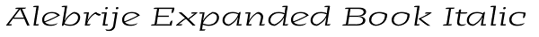 Alebrije Expanded Book Italic Font