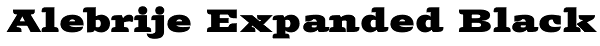 Alebrije Expanded Black Font