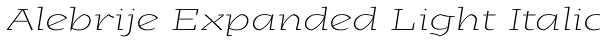Alebrije Expanded Light Italic Font