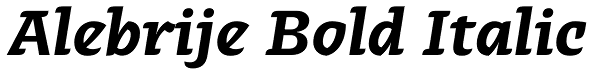 Alebrije Bold Italic Font