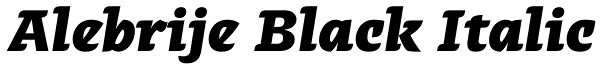 Alebrije Black Italic Font