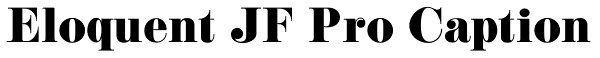Eloquent JF Pro Caption Font