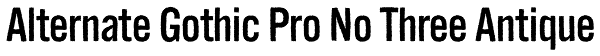 Alternate Gothic Pro No Three Antique Font