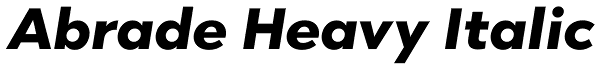Abrade Heavy Italic Font