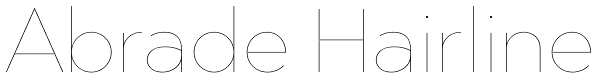 Abrade Hairline Font