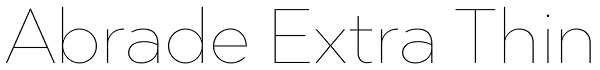 Abrade Extra Thin Font