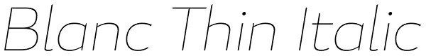 Blanc Thin Italic Font